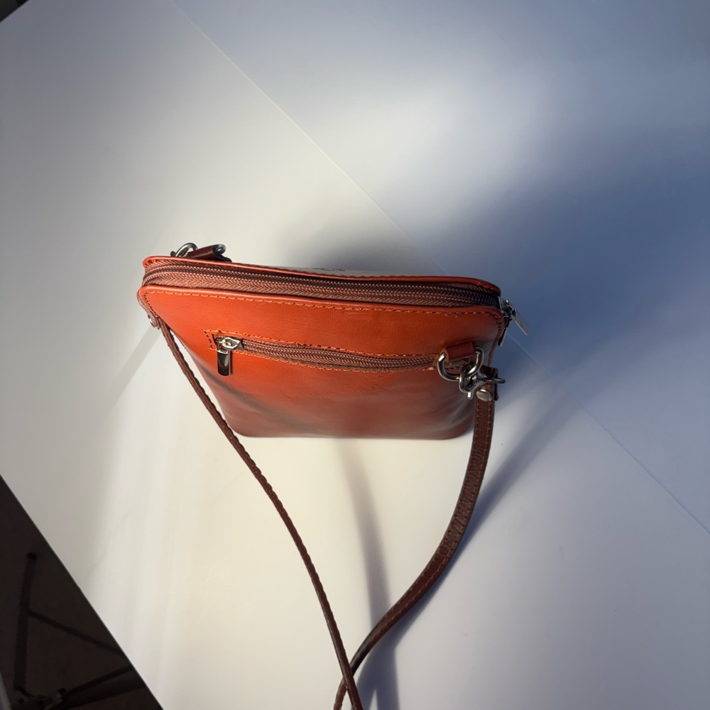 Vera Pelle LH Moda NWOT made in Italy Leather Crossbody Bag - Picture 7 of 8